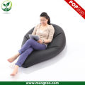 Cuchara en forma de lujo negro PU sofá beanbag de cuero